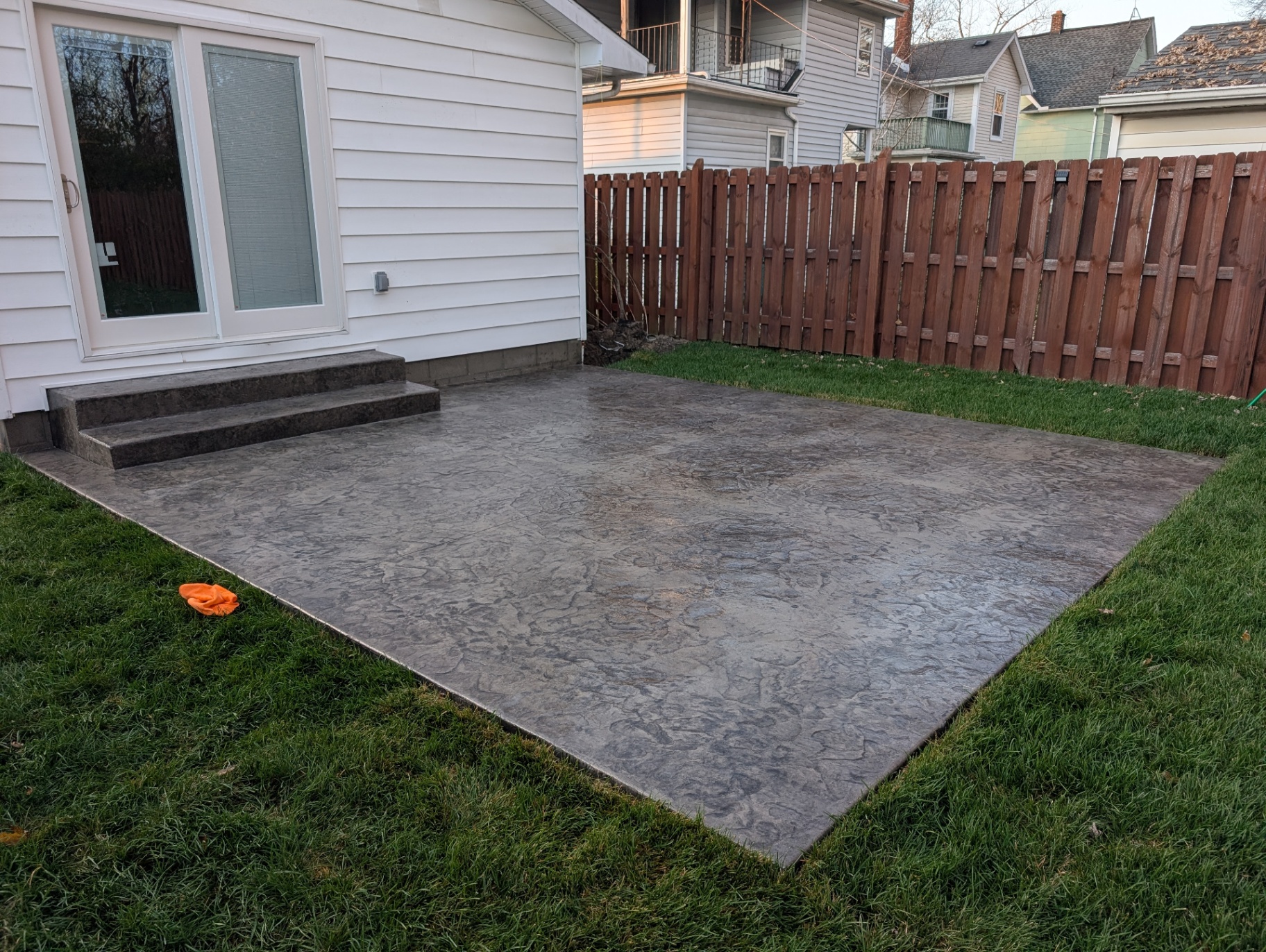 Stamped patio completed in Amherst NY